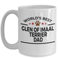 Glen of Imaal Terrier Dog Lover Gift World's Best Dad Birthday Father's Day White Ceramic Coffee Mug