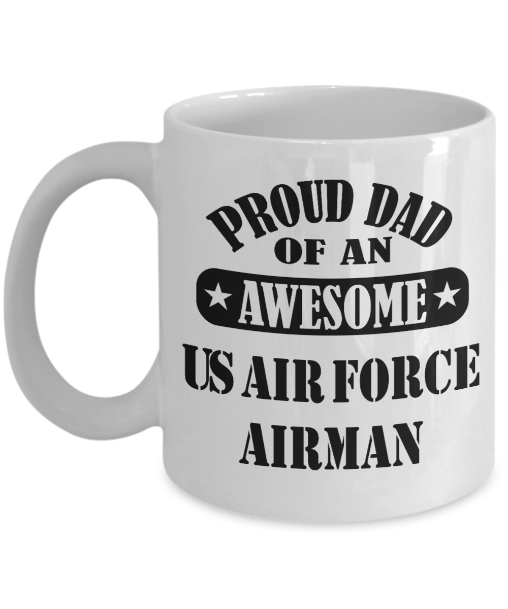 US Air Force Airman Proud Dad Coffee Mug