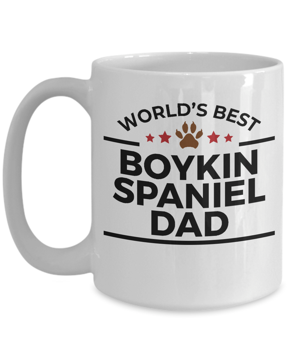 Boykin Spaniel Dog Lover Gift World's Best Dad Birthday Father's Day White Ceramic Coffee Mug