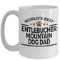 Entlebucher Mountain Dog Lover Gift World's Best Dad Birthday Father's Day White Ceramic Coffee Mug