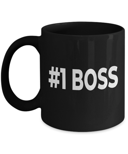 Number One Boss Black Coffee Mug