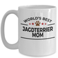 Jagdterrier Dog Lover Gift World's Best Mom Birthday Mother's Day White Ceramic Coffee Mug
