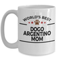 Dogo Argentino Dog Lover Gift World's Best Mom Birthday Mother's Day White Ceramic Coffee Mug