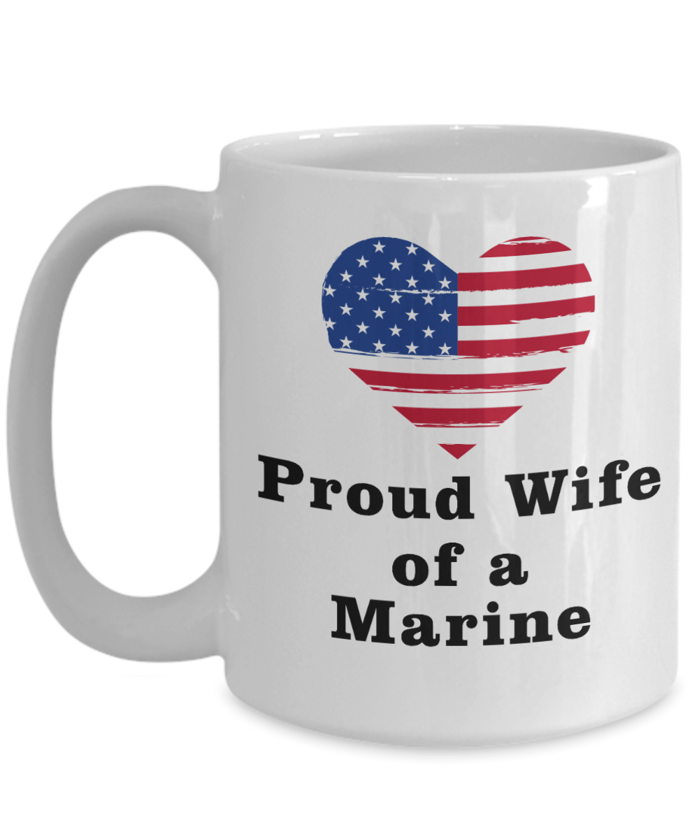 Proud Wife of a Marine Ceramic Coffee Mug