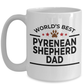 Pyrenean Shepherd Dog Lover Gift World's Best Dad Birthday Father's Day White Ceramic Coffee Mug