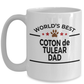 Coton de Tulear Dog Lover Gift World's Best Dad Birthday Father's Day White Ceramic Coffee Mug