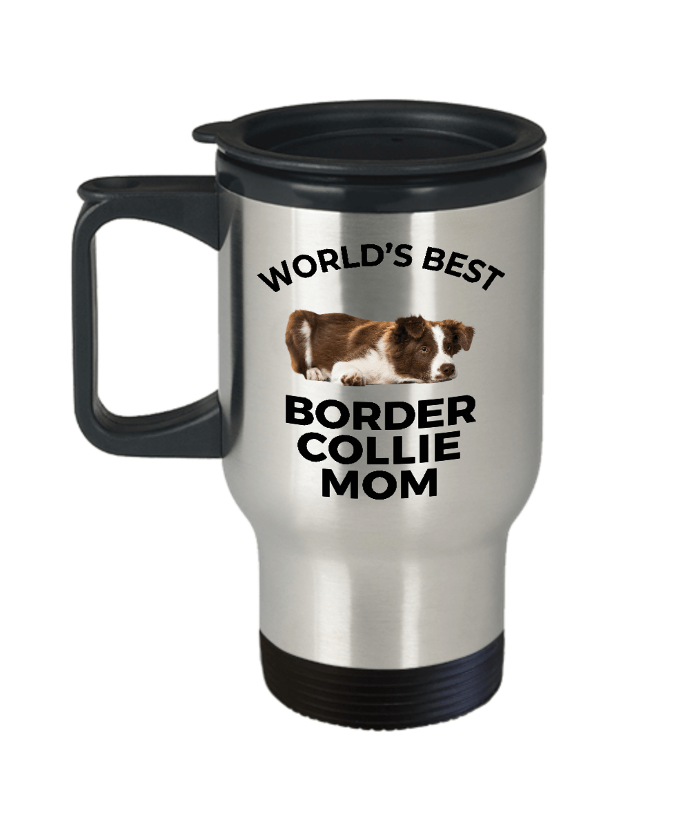 Border Collie Puppy Dog Mom Travel Coffee Mug