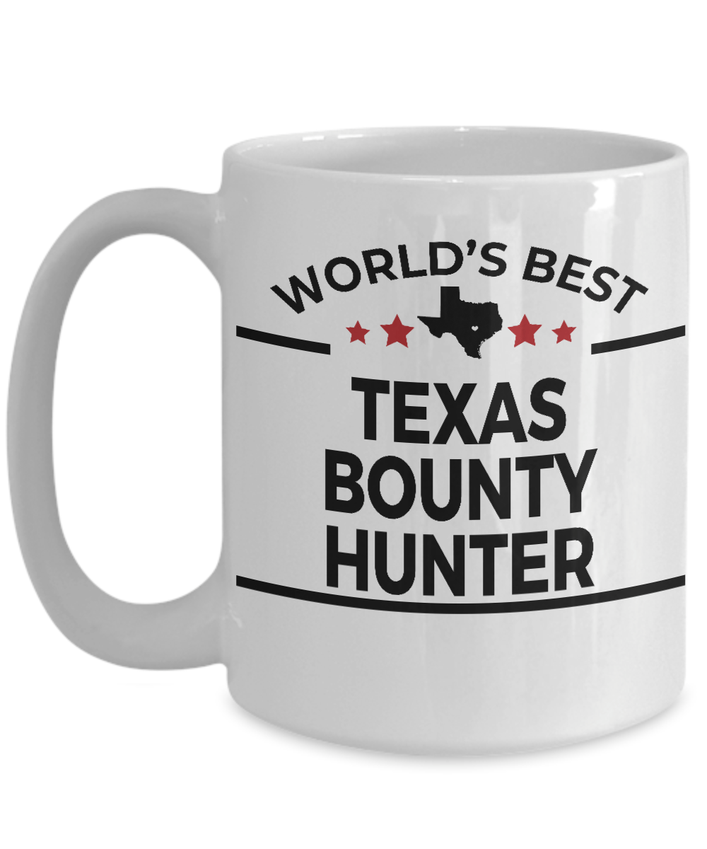 Texas Bounty Hunter Gift Birthday Father's Day White Ceramic Coffee Mug