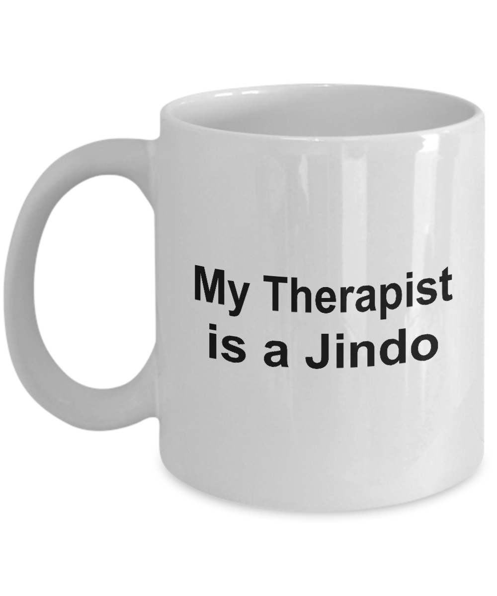 Jindo Dog Owner Lover Funny Gift Therapist White Ceramic Coffee Mug