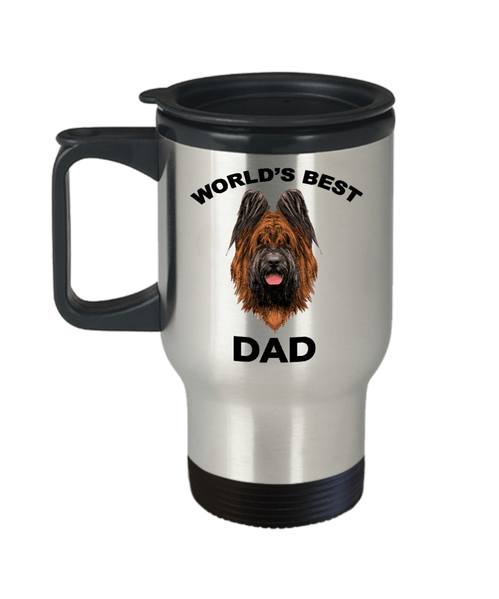 Briard Best Dog Dad travel mug