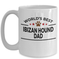 Ibizan Hound Dog Lover Gift World's Best Dad Birthday Father's Day White Ceramic Coffee Mug