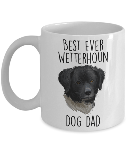 Best Ever Wetterhoun Dog Dad Custom Ceramic Coffee Mug