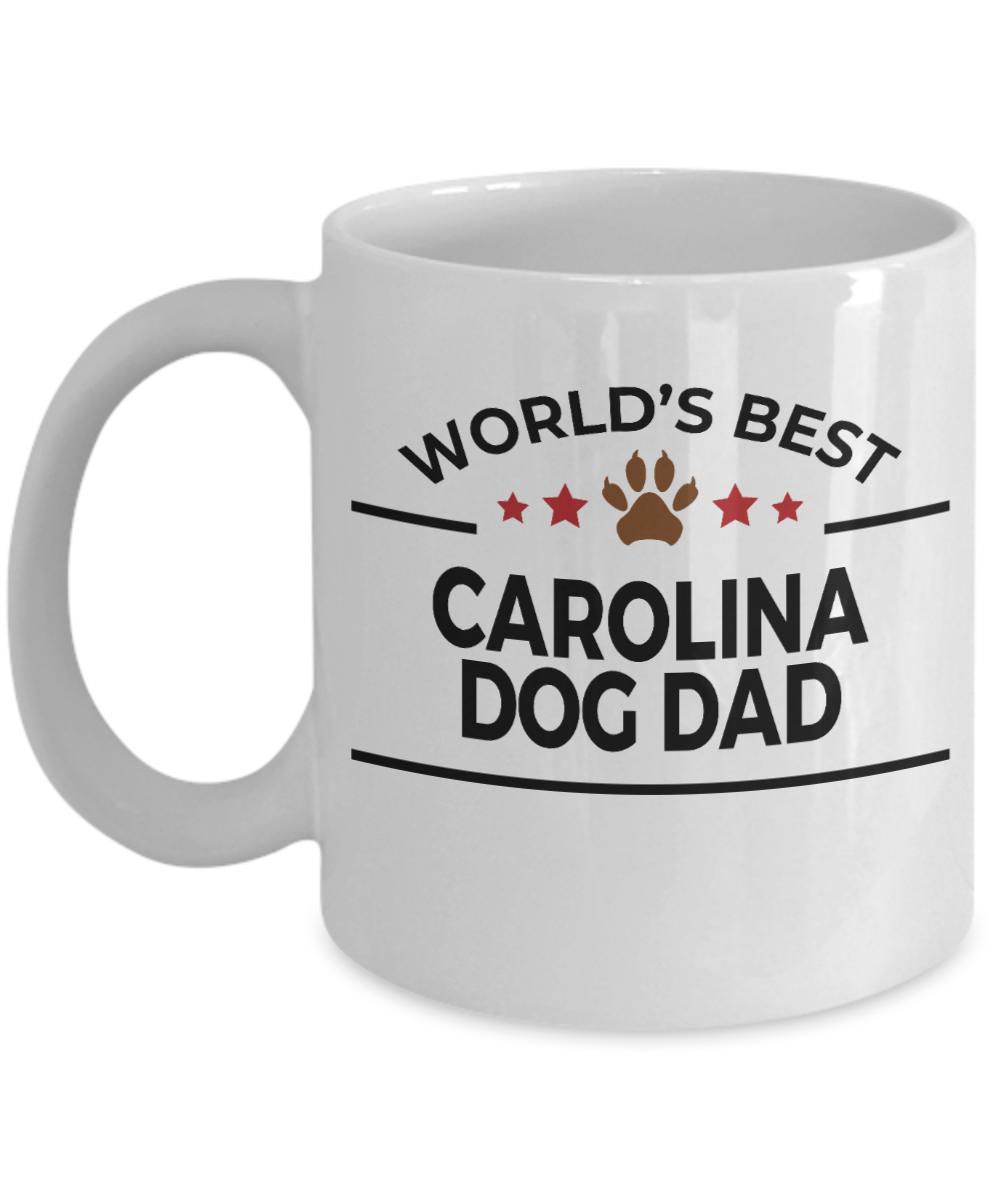 Carolina Dog Lover Gift World's Best Dad Birthday Father's Day White Ceramic Coffee Mug