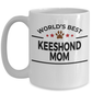 Keeshond Dog Lover Gift World's Best Mom Birthday Mother's Day White Ceramic Coffee Mug