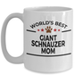 Giant Schnauzer Dog Lover Gift World's Best Mom Birthday Mother's Day White Ceramic Coffee Mug