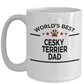 Cesky Terrier Dog Lover Gift World's Best Dad Birthday Father's Day White Ceramic Coffee Mug