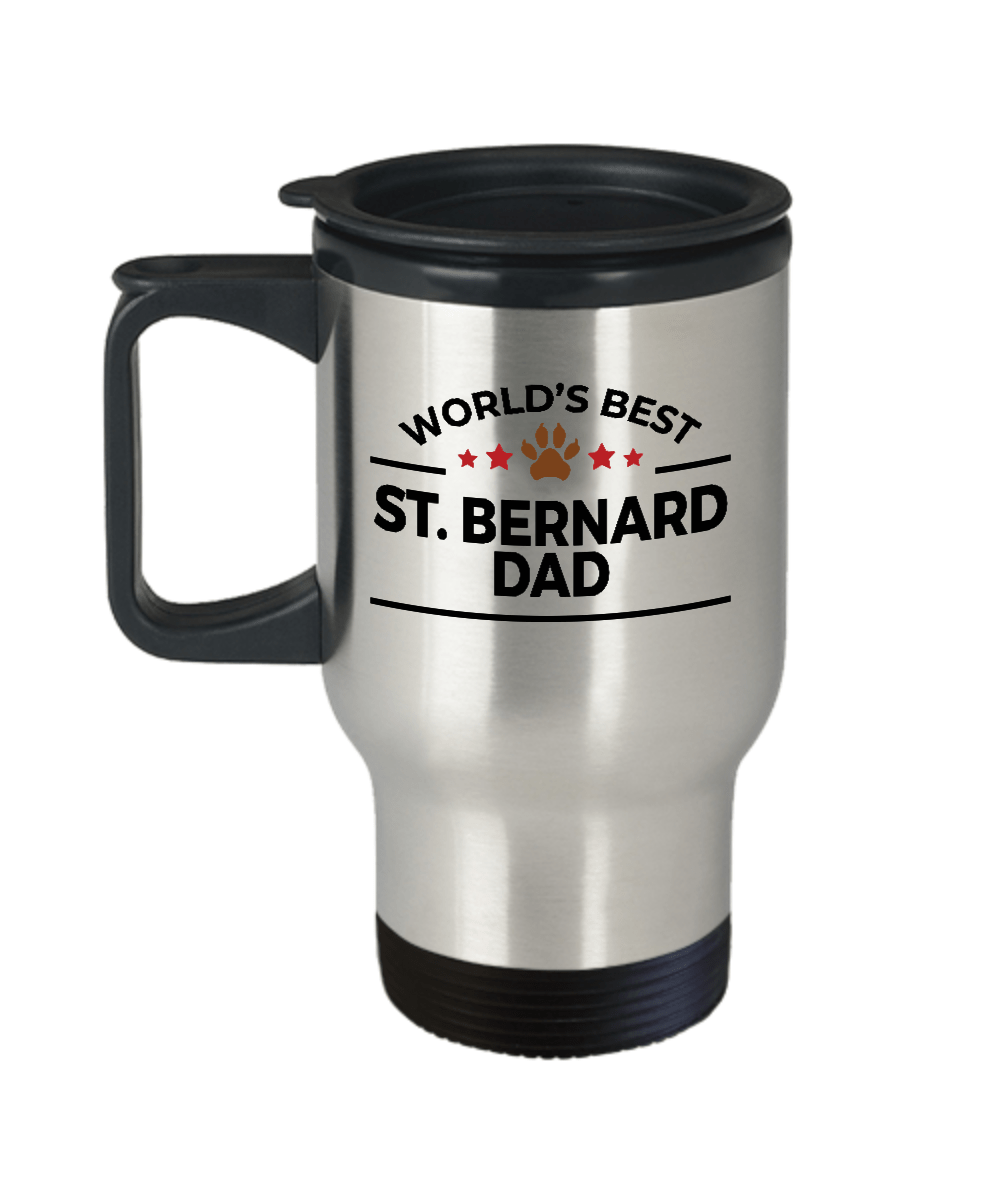 St. Bernard Dog Dad Travel Coffee Mug