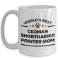 German Shorthaired Pointer Dog Lover Gift World's Best Mom Birthday Mother's Day Ceramic Coffee Mug