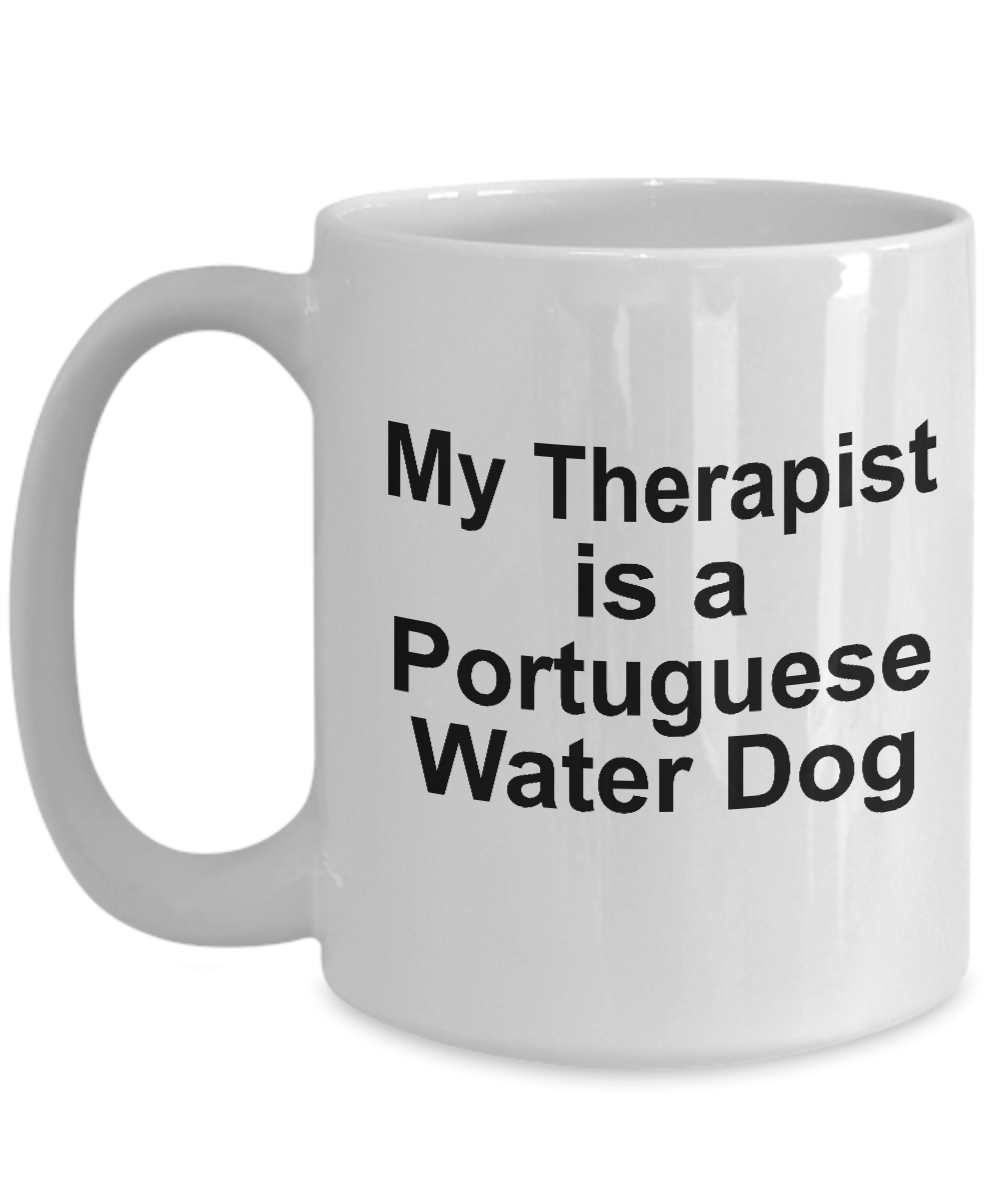 Portuguese Water Dog Dog Owner Lover Funny Gift Therapist White Ceramic Coffee Mug