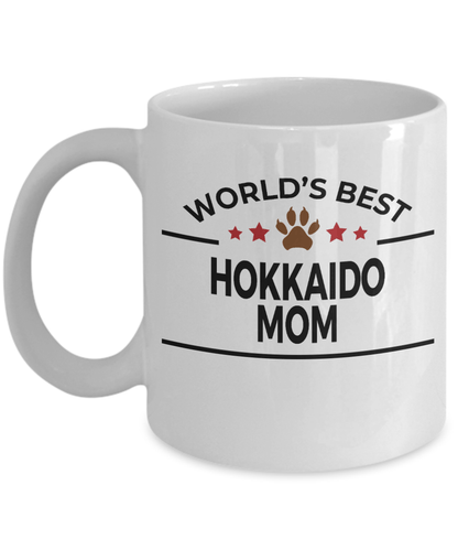 Hokkaido Dog Lover Gift World's Best Mom Birthday Mother's Day White Ceramic Coffee Mug