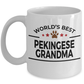Pekingese Dog Lover Gift World's Best Grandma Birthday Mother's Day White Ceramic Coffee Mug