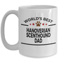 Hanoverian Scenthound Dog Lover Gift World's Best Dad Birthday Father's Day White Ceramic Coffee Mug