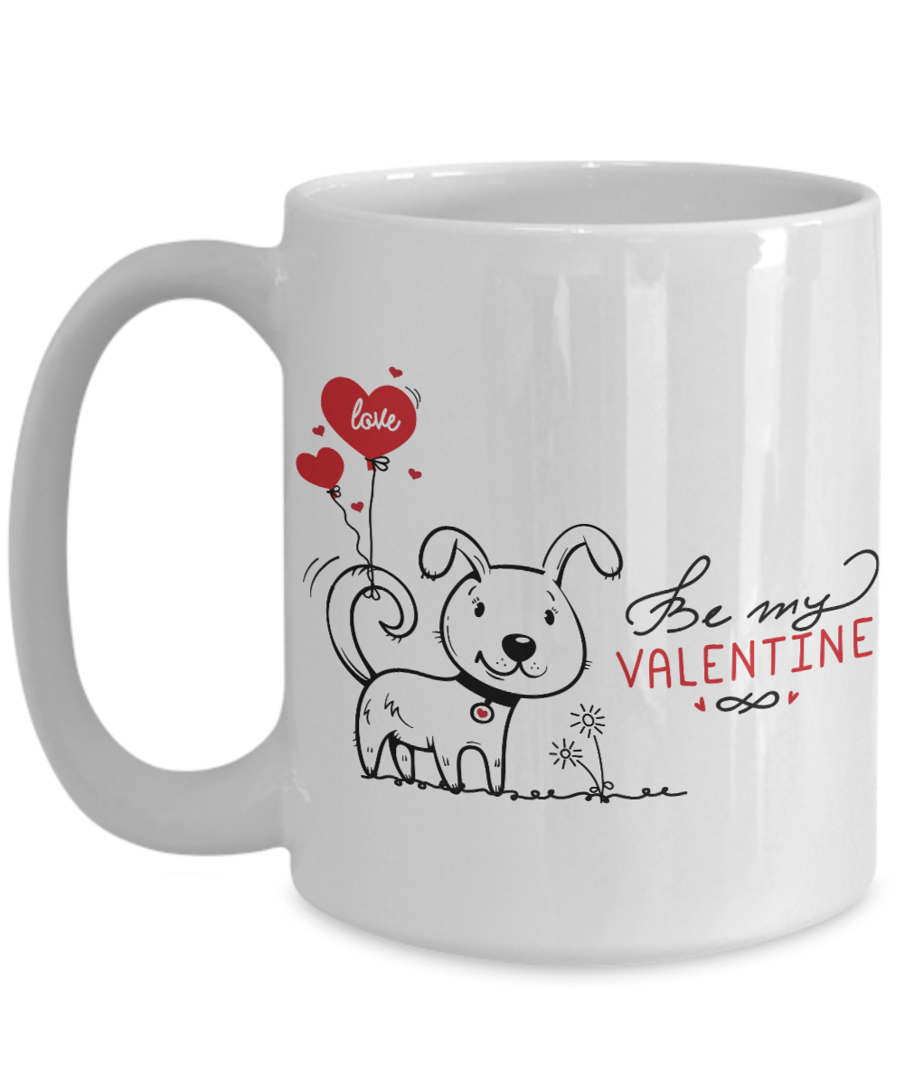 Be My Valentine Cute Puppy Mug