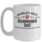 Schipperke Dog Dad Coffee Mug  Custom photo upload and personalization available