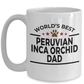 Peruvian Inca Orchid Dog Lover Gift World's Best Dad Birthday Father's Day White Ceramic Coffee Mug
