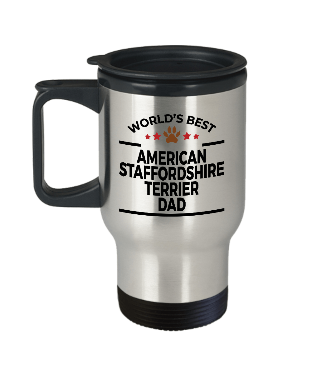 American Staffordshire Terrier Dog Dad Travel Coffee Mug