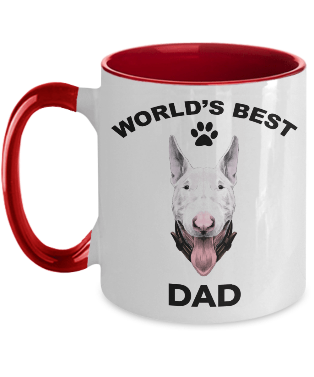 Bull Terrier Best Dad Two-tone coffee mugs