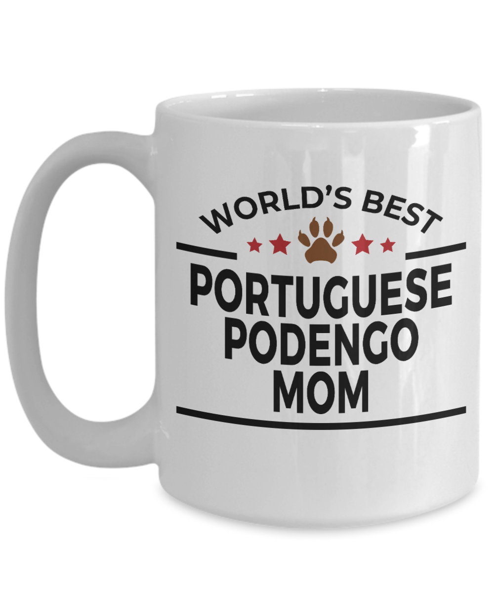 Portuguese Podengo Dog Lover Gift World's Best Mom Birthday Mother's Day White Ceramic Coffee Mug
