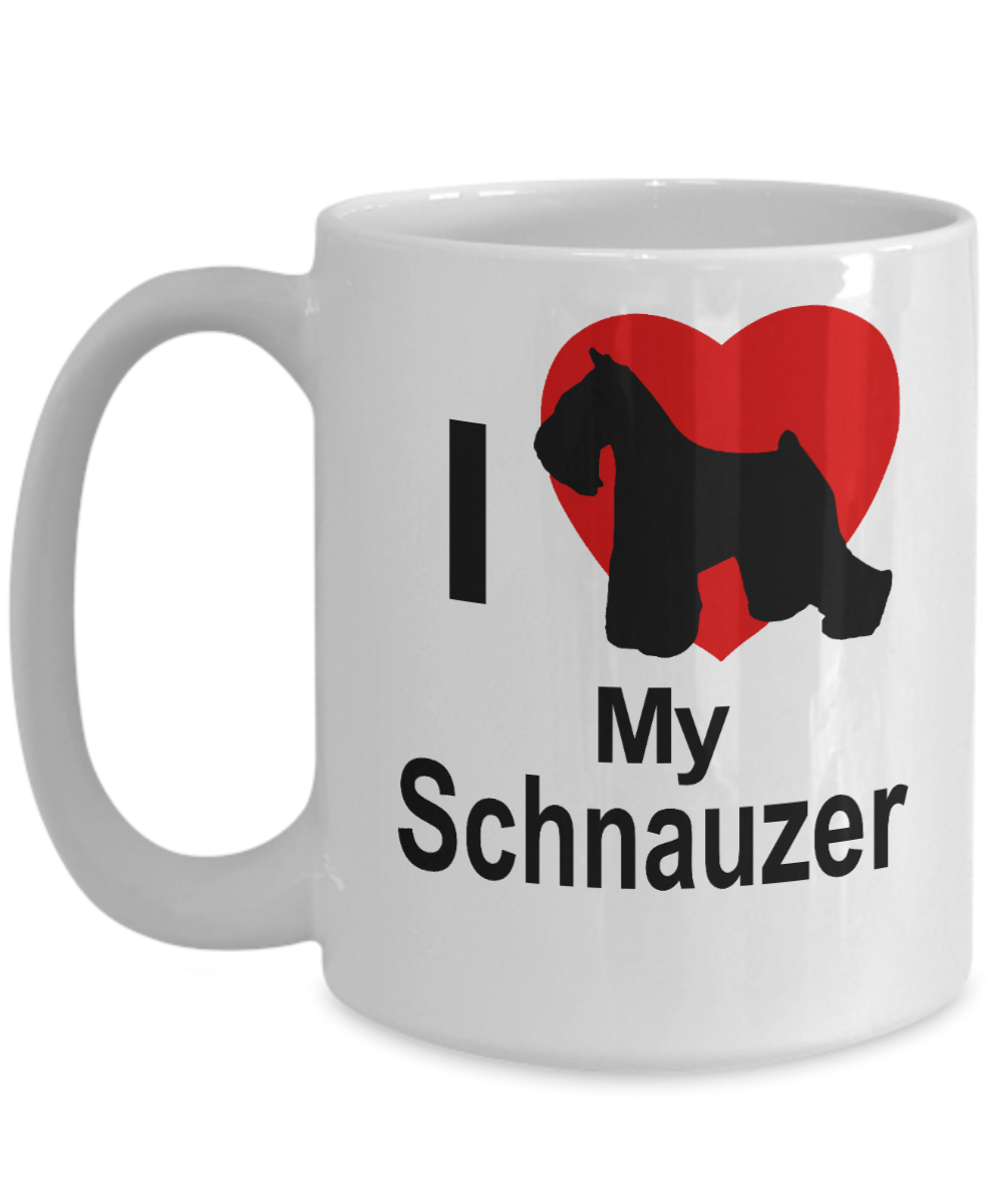 Schnauzer Dog White Coffee Mug