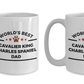 Cavalier King Charles Spaniel Dog Lover Coffee Mug World's Best Dad and Mom Gift Set of 2