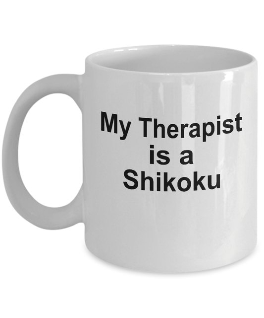 Shikoku Dog Owner Lover Funny Gift Therapist White Ceramic Coffee Mug
