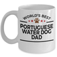 Portuguese Water Dog Lover Gift World's Best Dad Birthday Father's Day White Ceramic Coffee Mug