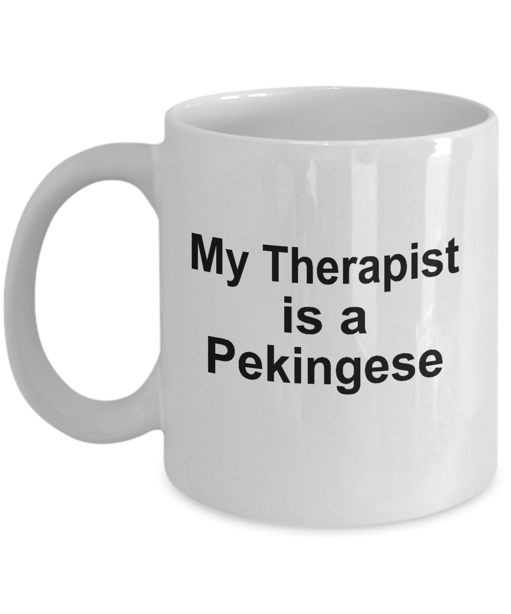 Pekingese Dog Owner Lover Funny Gift Therapist White Ceramic Coffee Mug