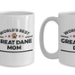 Great Dane Dog Dad and Mom Couple Set of 2 Cups