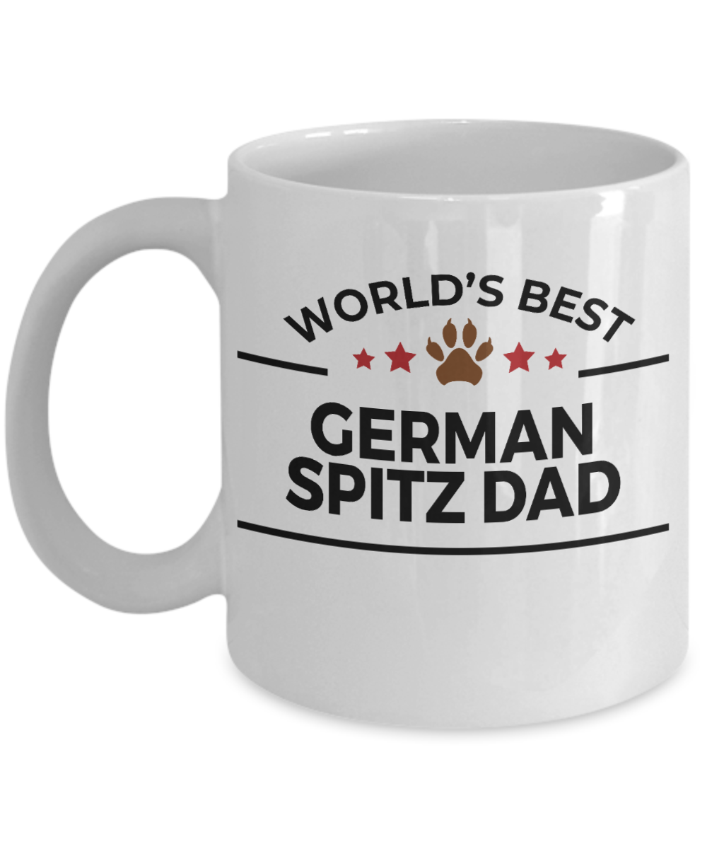 German Spitz Dog Lover Gift World's Best Dad Birthday Father's Day White Ceramic Coffee Mug
