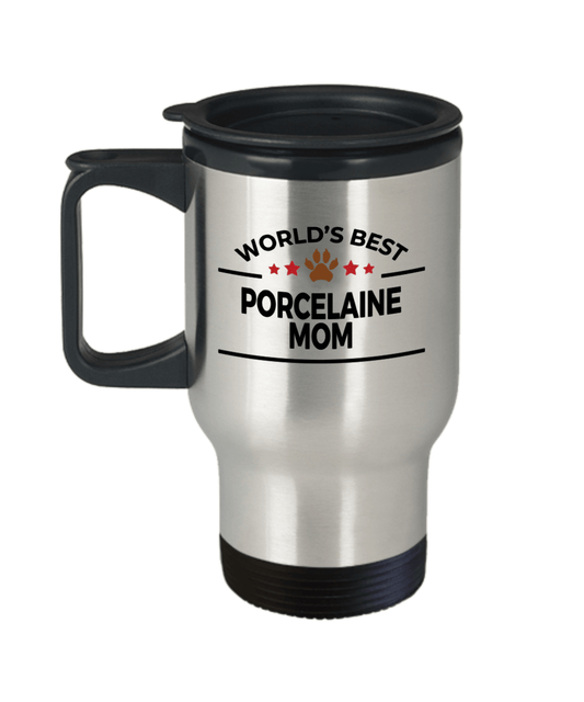 Porcelaine Dog Mom Travel Coffee Mug
