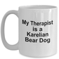 Karelian Bear Dog Owner Lover Funny Gift Therapist White Ceramic Coffee Mug
