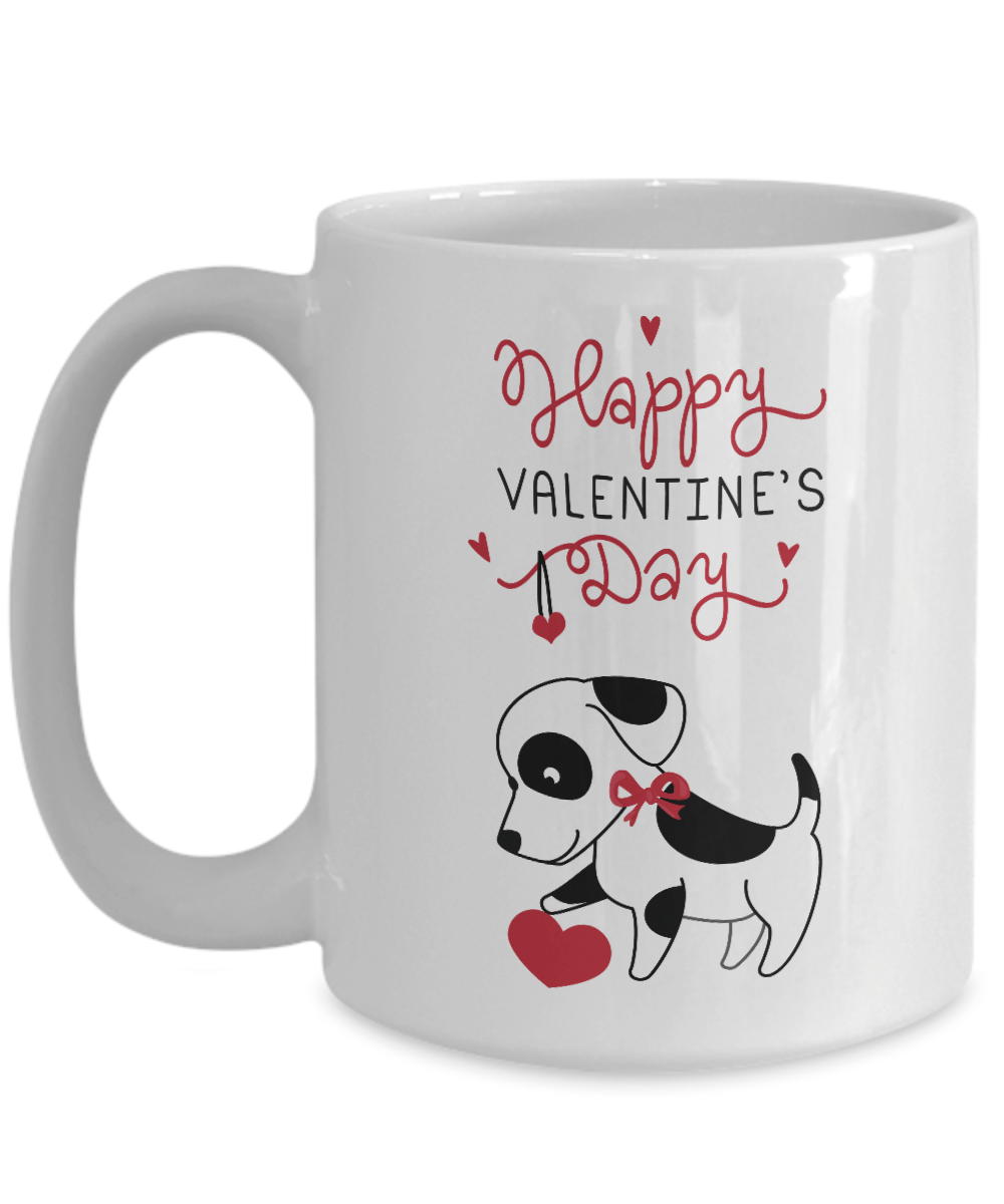 Happy Valentine's Day Cute Puppy Coffee Mug