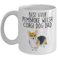 Best Ever Tricolor Pembroke Welsh Corgi Dog Dad Ceramic Coffee Mug
