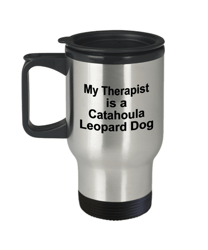 Catahoula Leopard Dog Lover Owner Funny Gift Therapist Stainless Steel Insulated Travel Coffee Mug