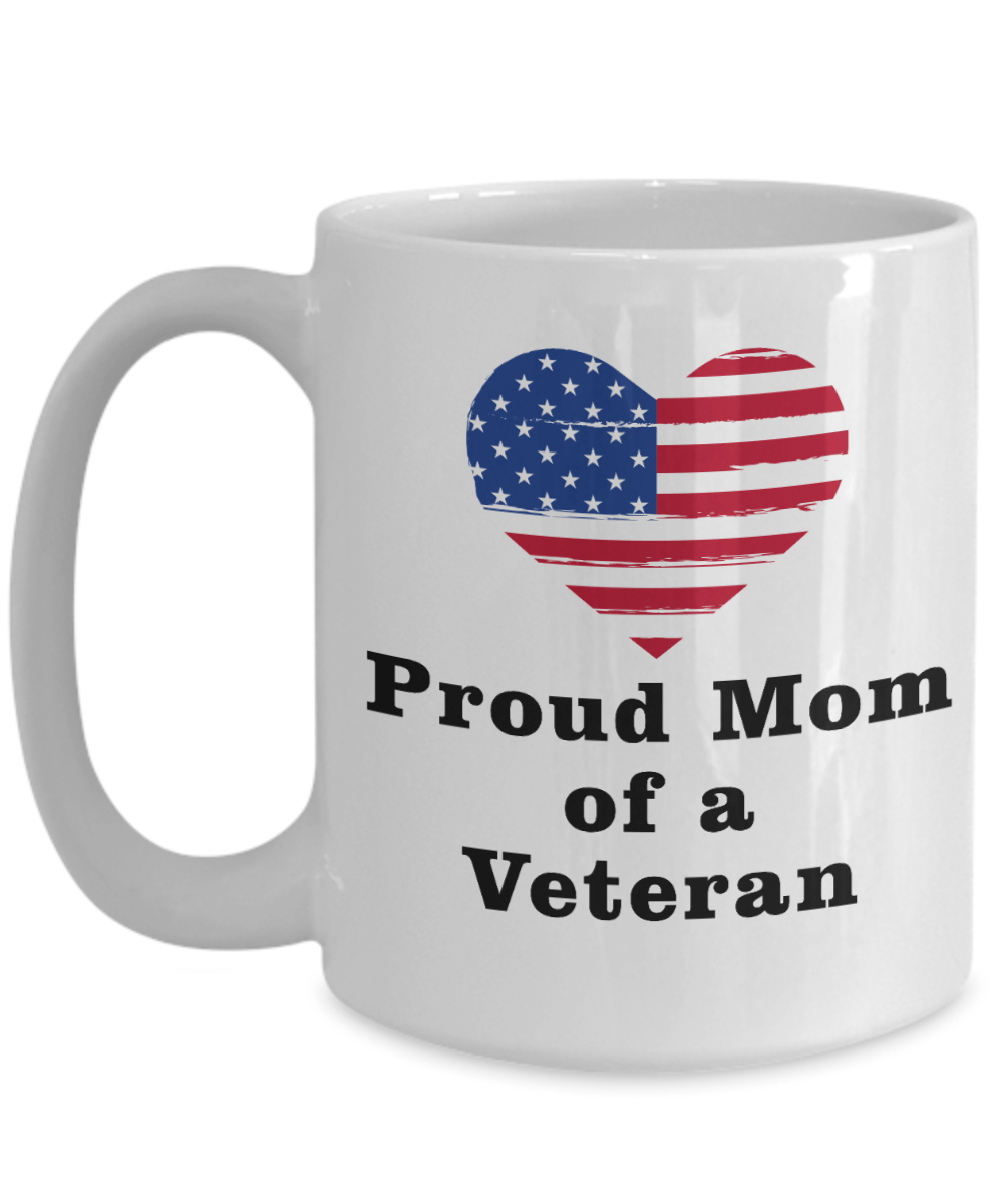 Proud Mom of a Veteran Custom Coffee Mug