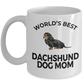 Dachshund Dog Lover Gift World's Best Mom Birthday Mother's Day Present White Ceramic Coffee Tea Mug