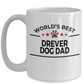 Drever Dog Lover Gift World's Best Dad Birthday Father's Day White Ceramic Coffee Mug