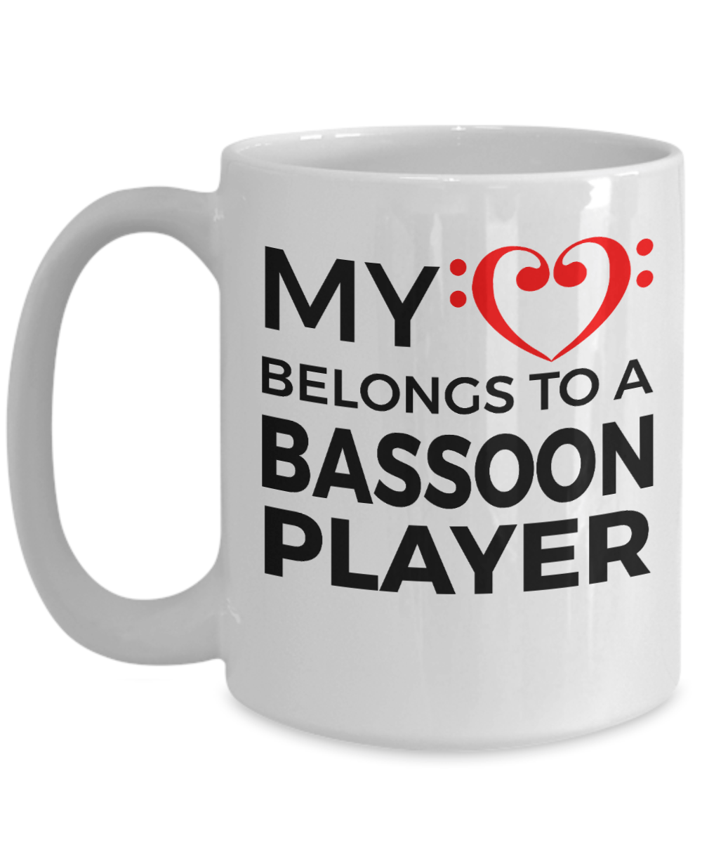 Bassoon Player Mug - My Heart Belongs To A Bassoon Player