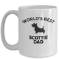Scottie Dad Mug School Mascot Dog Lover Gift White Ceramic Coffee Cup