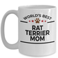 Rat Terrier Dog Lover Gift World's Best Mom Birthday Mother's Day White Ceramic Coffee Mug